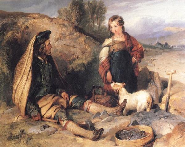 Sir Edwin Landseer The Stonebreaker and his Daughter China oil painting art